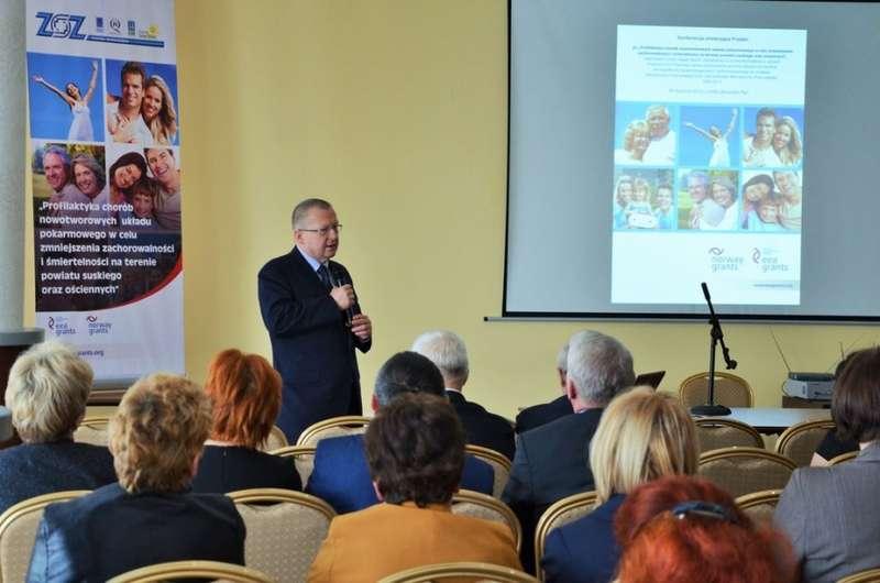 Konferencja otwierająca Projekt „Profilaktyka chorób nowotworowych układu pokarmowego w celu zmniejszenia zachorowalności i śmiertelności na terenie powiatu suskiego oraz ościennych”