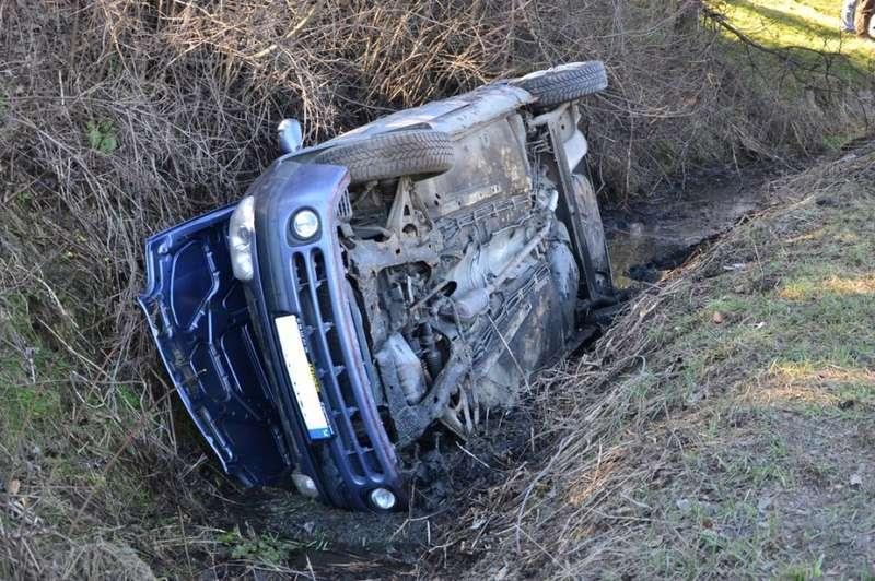 Jordanów: samochód wyleciał z zakrętu