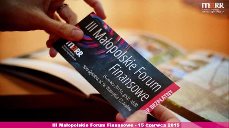 III Małopolskie Forum Finansowe szansą na rozwój Twojej firmy