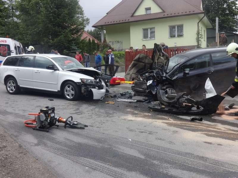 Wypadek na pograniczu Bystrej i Sidziny.