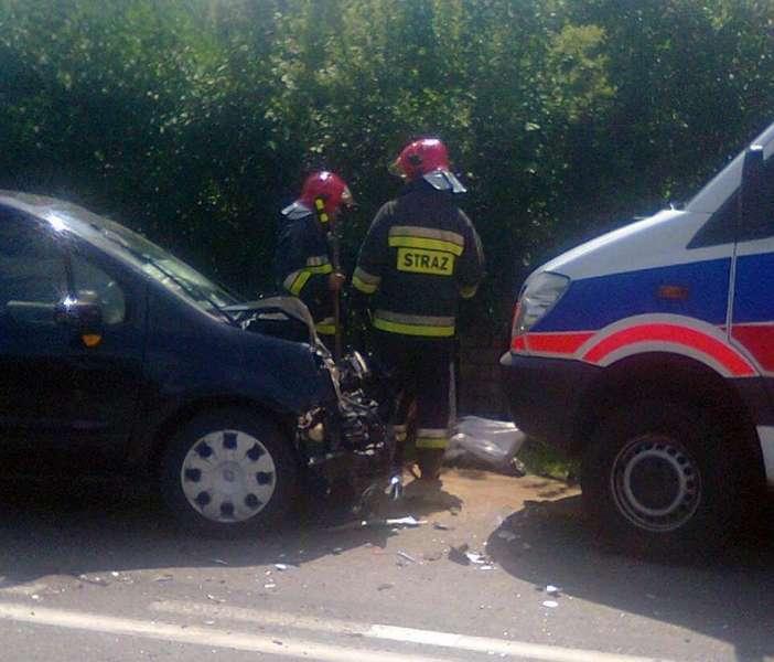 Budzów. Kolizja czterech samochodów