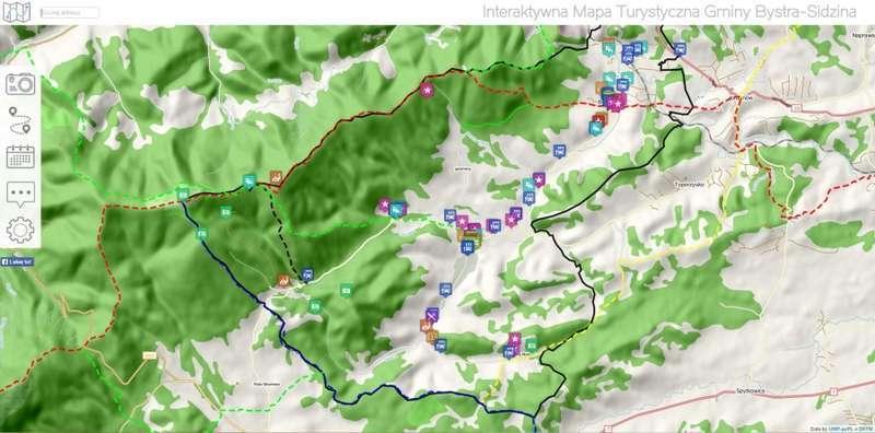 Interaktywna Mapa Turystyczna Gminy Bystra-Sidzina