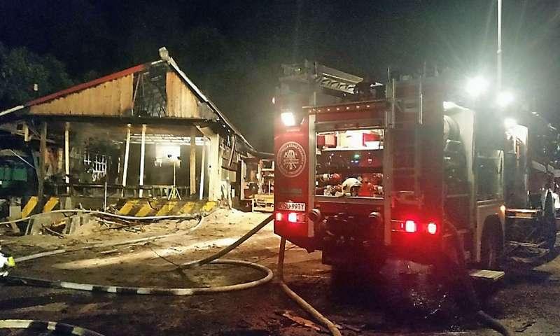 Pożar tartaku w Toporzysku
