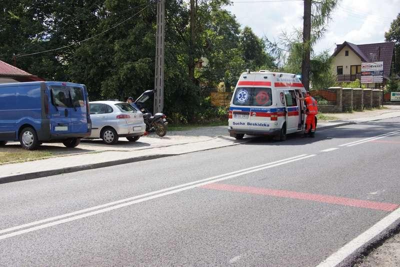 Kolejny wypadek z udziałem motocyklisty