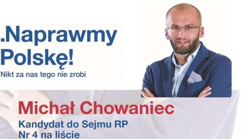 Michał Chowaniec KW Nowoczesna Ryszarda Petru Lista 8, miejsce 4