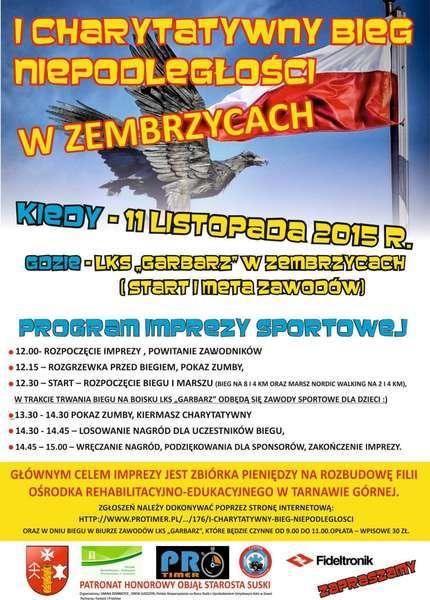 I Charytatywny Bieg Niepodległości w Zembrzycach