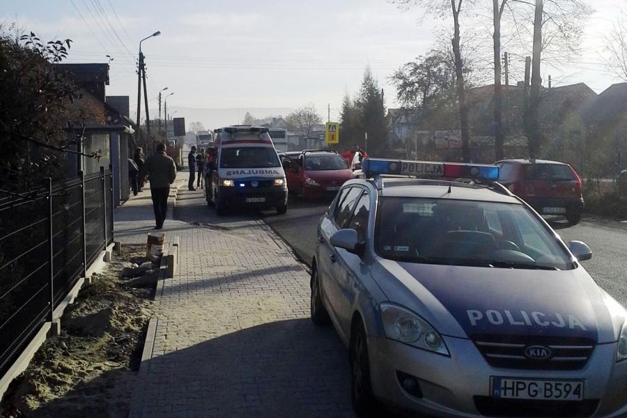 Maków Podhalański: kolizja trzech samochodów
