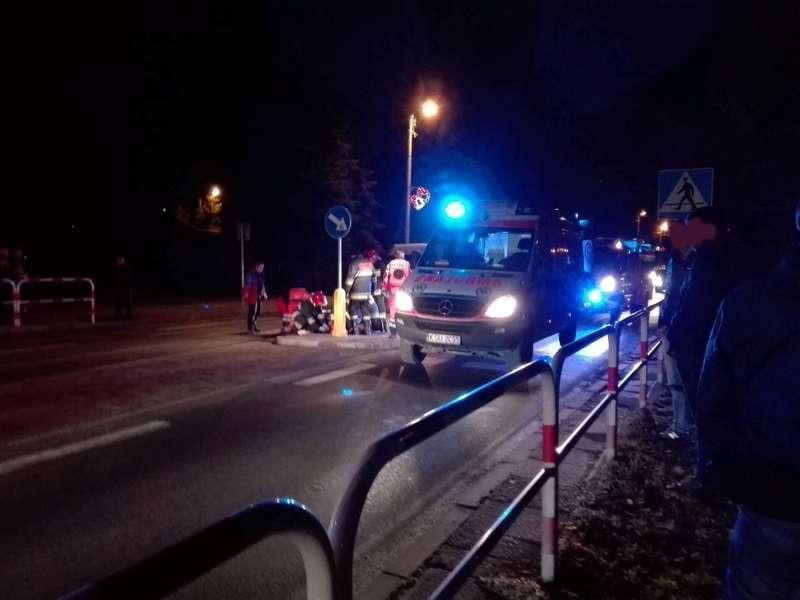 Potrącenie na pasach.