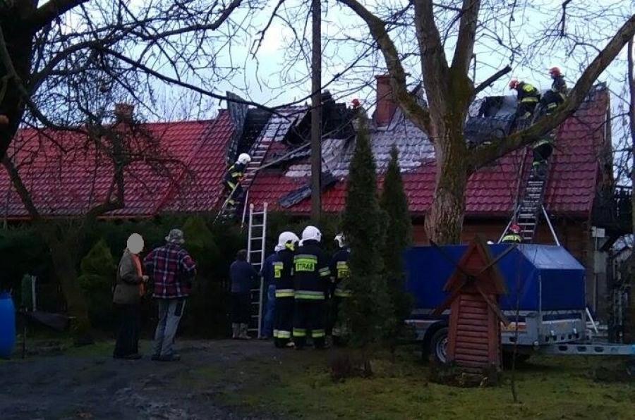 W Grzechyni też pożar domu
