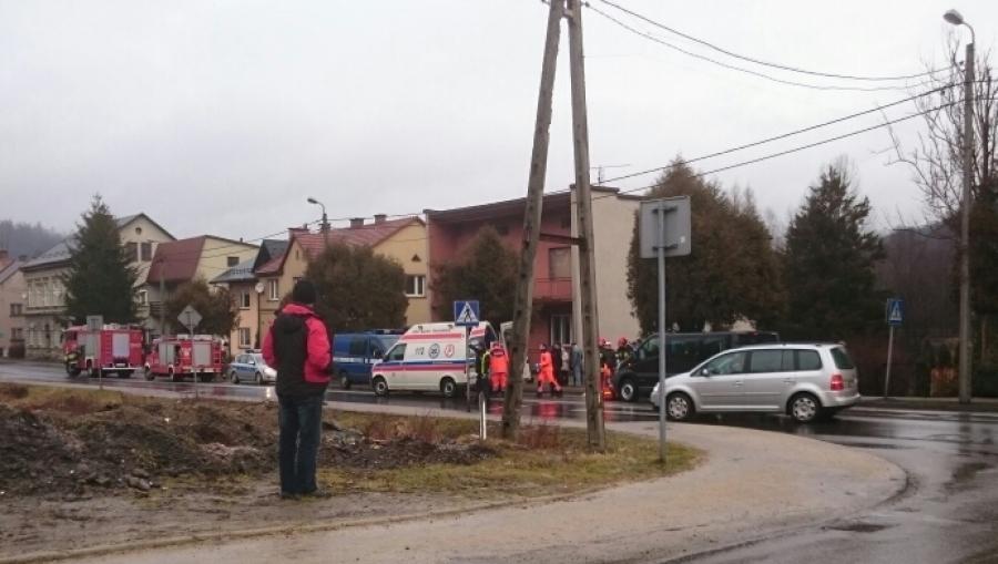 Sucha Beskidzka. Potrącona kobieta trafiła do szpitala