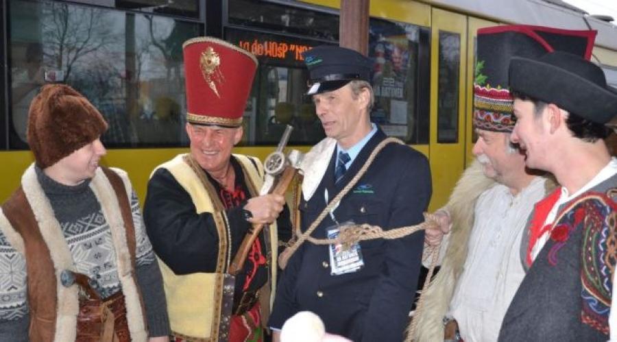 Pociąg Papieski z okazji WOŚP w Suchej Beskidzkiej