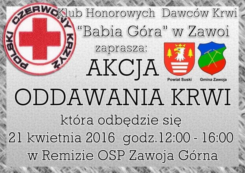 Akcja Oddawania Krwi w Zawoi