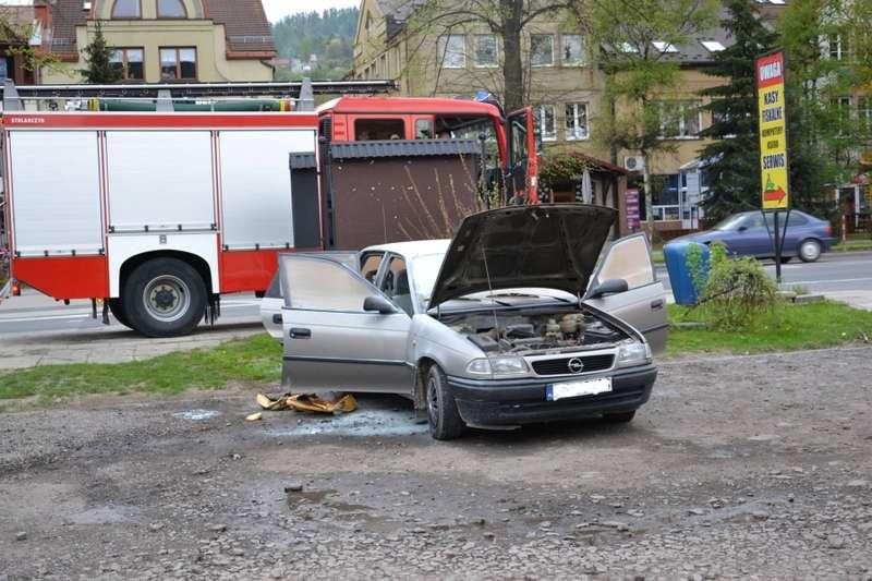 Sucha Beskidzka. Pożar opla astry