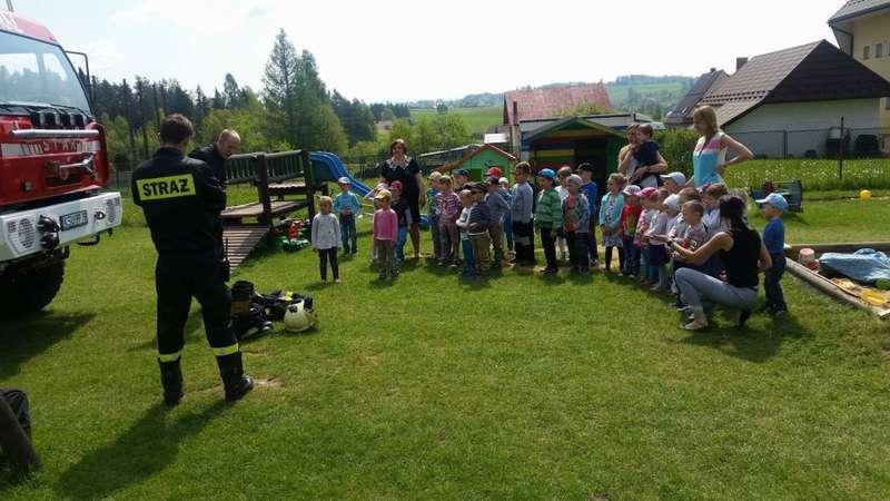 Jordanów. Strażacy odwiedzili przedszkolaków