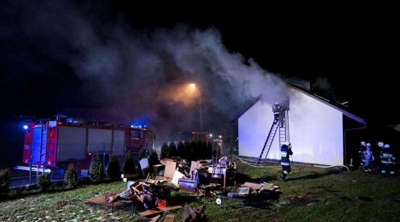 Pożar budynku mieszkalnego w Suchej Beskidzkiej