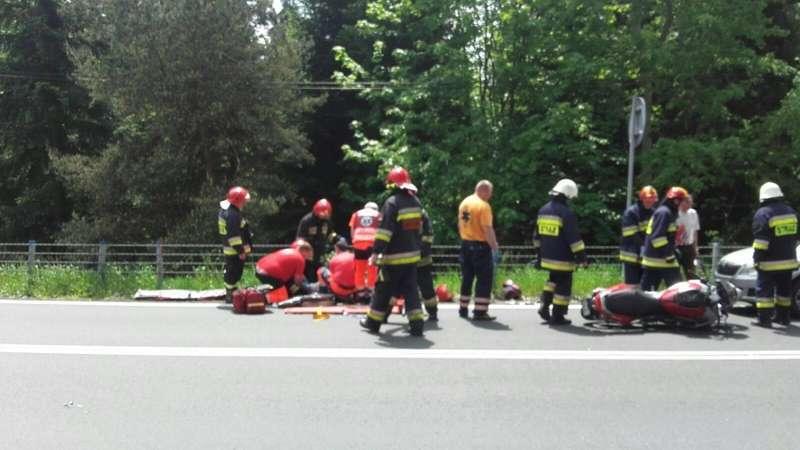 Naprawa. Wypadek motocyklisty na zakopiance