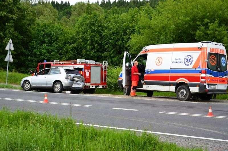 Kolizja na granicy Suchej i Zembrzyc, cztery osoby ranne