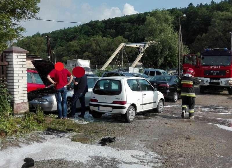 Sucha Beskidzka. Pożar samochodu