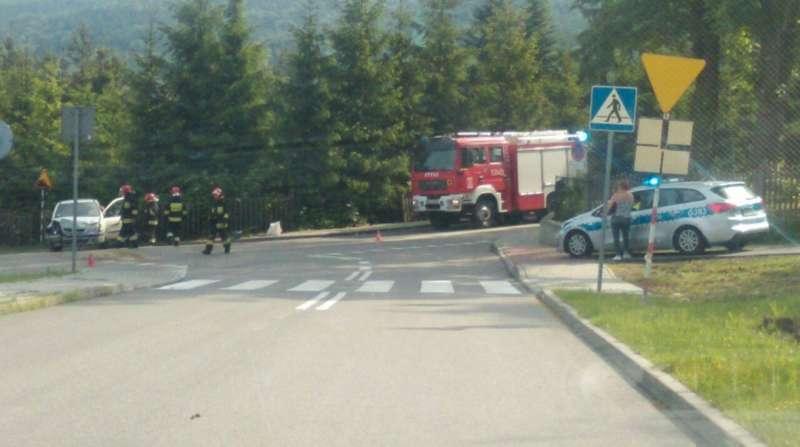 Sucha Beskidzka . Kolizja na cmentarnej