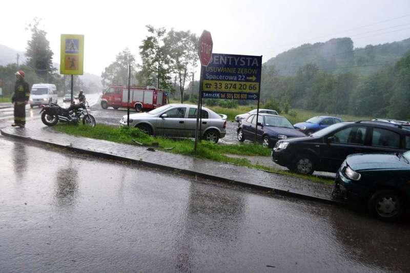 Sucha Beskidzka. Motocyklista w szpitalu
