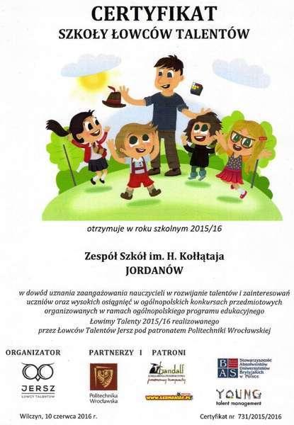 Jordanów. Kołłątaj Łowił, i złowił, Talenty