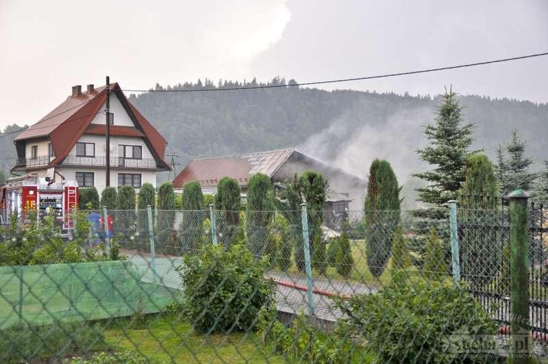 Bystra Podhalańska. Pożar warsztatu stolarskiego