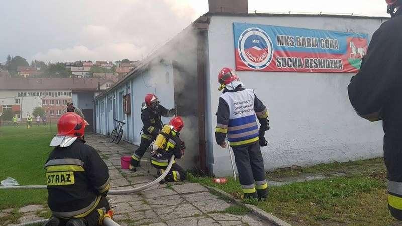 Pożar w kotłowni klubu sportowego