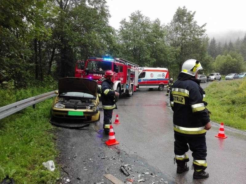 Stryszawa. Kolizja na serpentynach