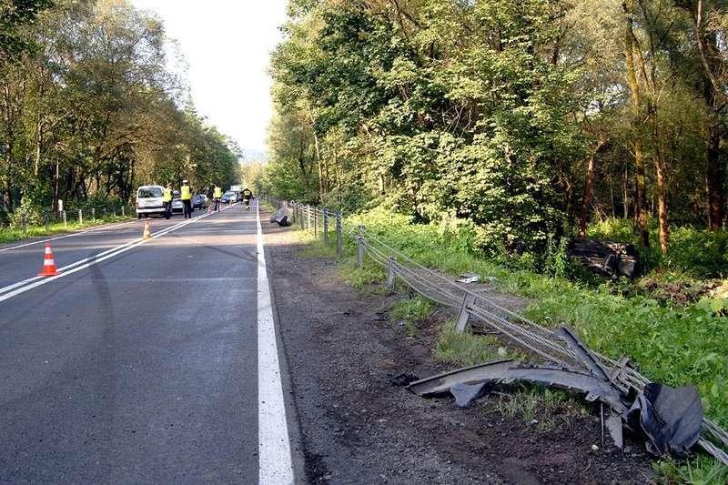Zembrzyce. Wypadek na wadowickiej
