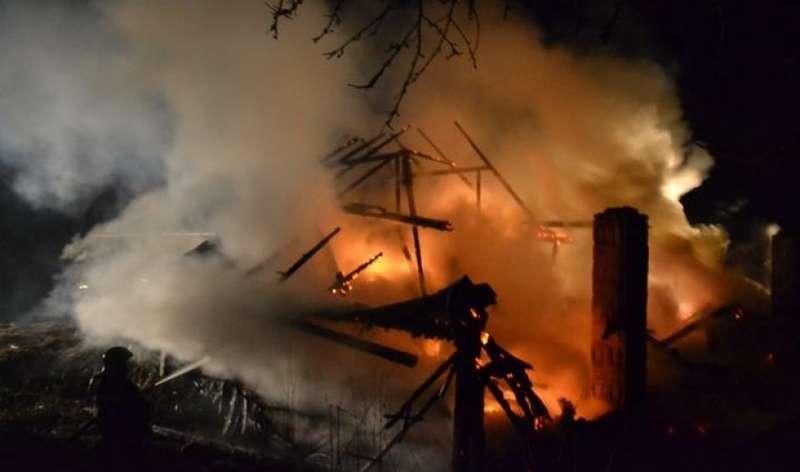 Pożar budynku mieszkalnego w Grzechyni