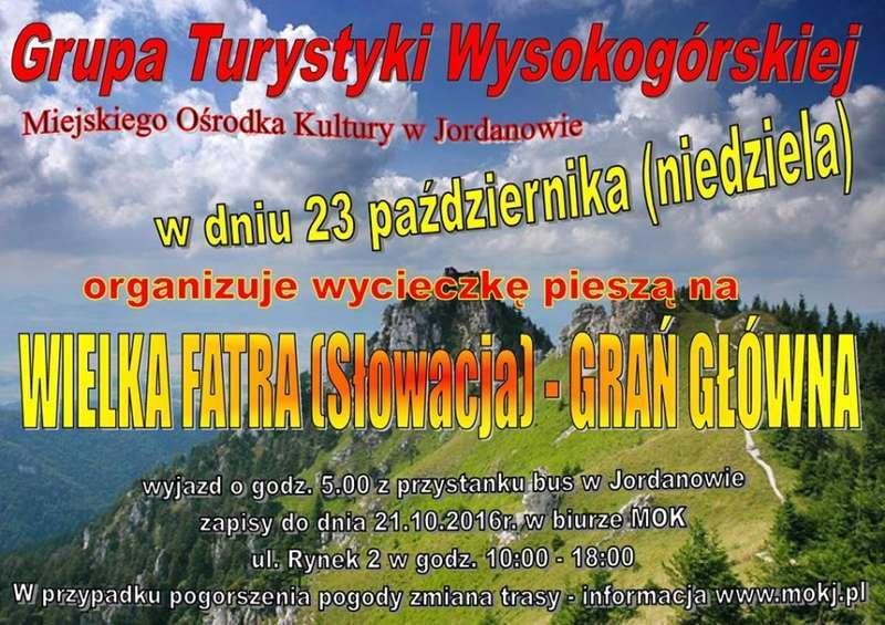 Grupa Turystyki Wysokogórskiej zaprasza na wyprawę na Wielką Fatrę