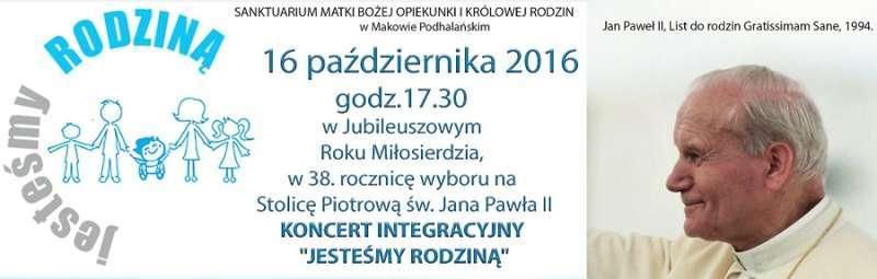 16 października w Makowie odbędzie się koncert „Jesteśmy Rodziną”