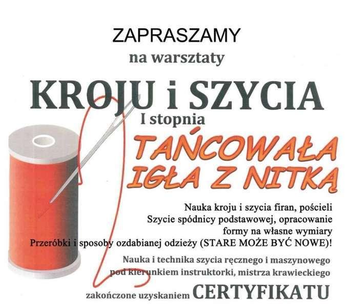 W jordanowskim MOK-u będą uczyć kroju i szycia