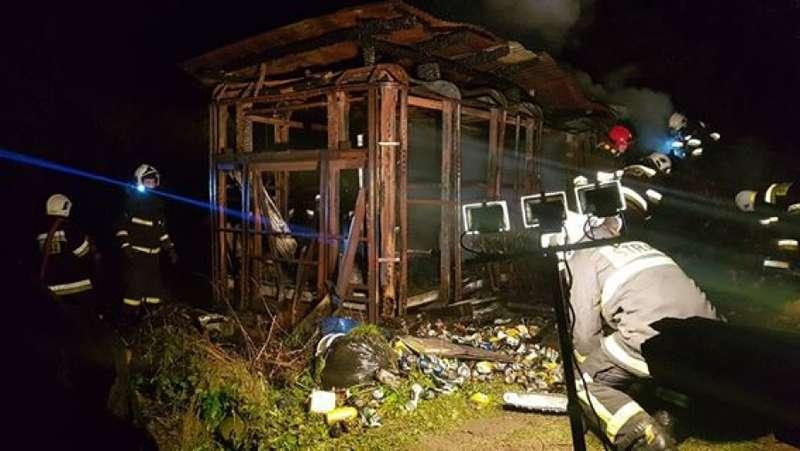 Juszczyn Polany.  Pożar przerobionej chłodni