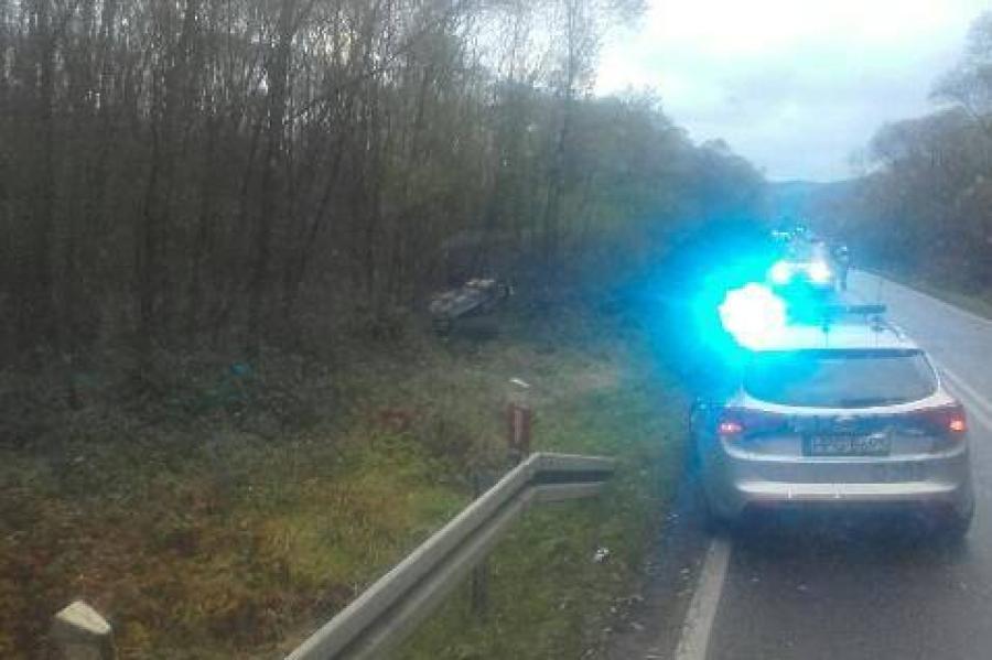 Zembrzyce. Audi dachowało, rowerzystce się udało