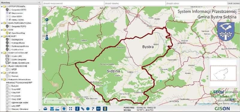 Bystra-Sidzina na mapach w Internecie. Do tego baza osób pochowanych na cmentarzu w Bystrej