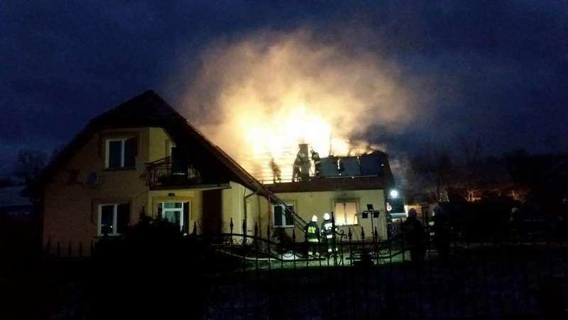 Pożar pomieszczeń gospodarczych   w Bieńkówce/ aktualizacja