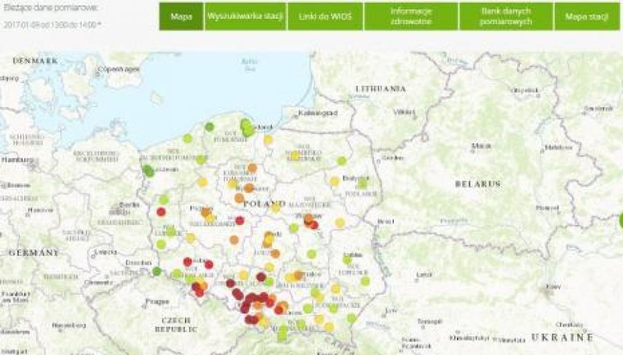 GIOŚ o aktualnej i prognozowanej jakości powietrza w Polsce