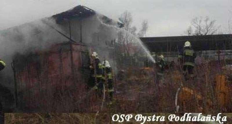 Pożar w Bystrej Podhalańskiej