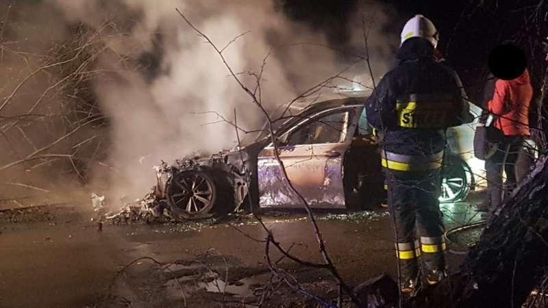 Stryszawa. BMW w ogniu.