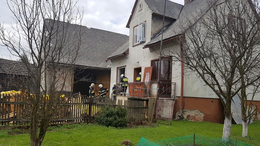 Zawoja. Pożar domu jednorodzinnego