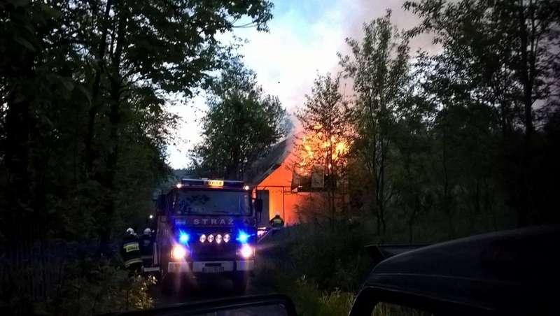 Spłonął stary tartak w Lachowicach