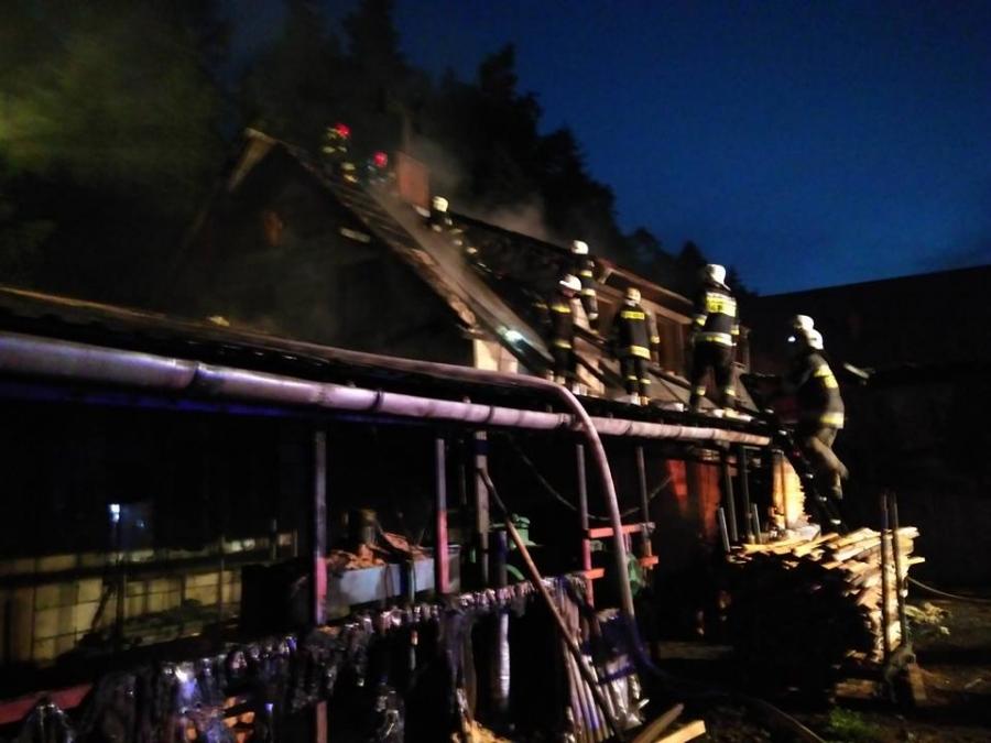 Bystra Podhalańska. Pożar zakładu stolarskiego