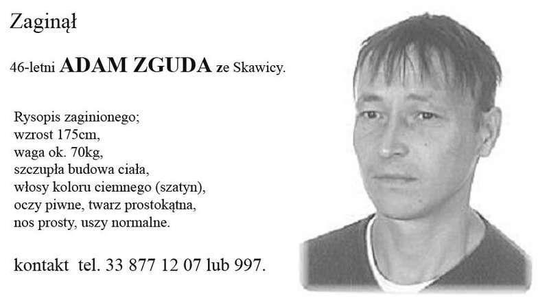 Zaginął Adam Zguda