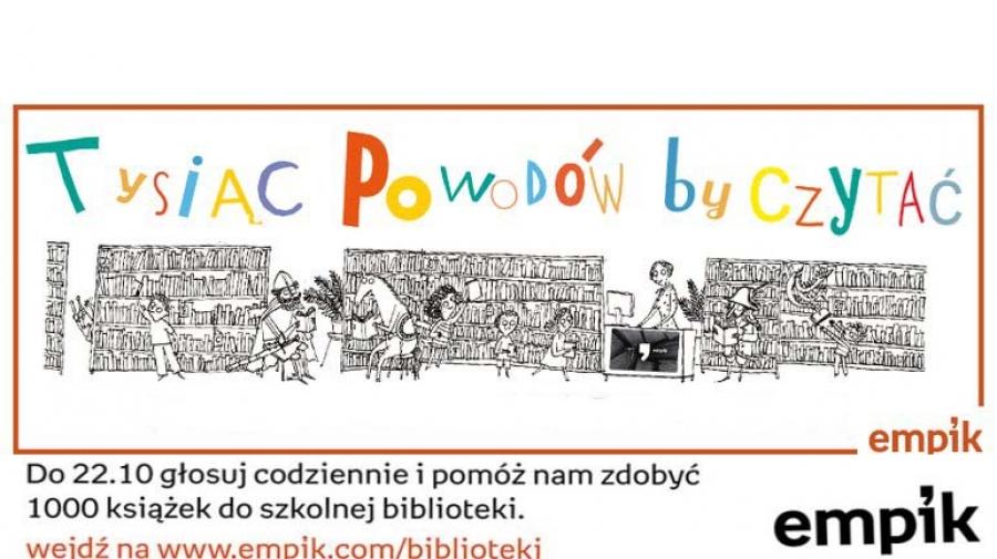 SP nr 1 w Zawoi Centrum walczy w konkursie o tysiąc książek!