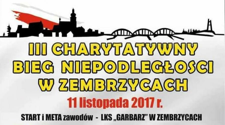 III Charytatywny Bieg Niepodległości w Zembrzycach.