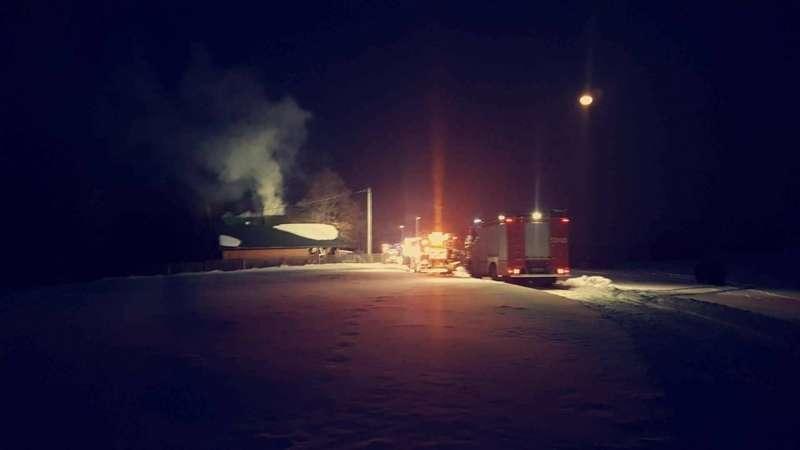 Bystra Podhalańska. Pożar drewnianego domu