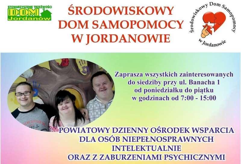 Środowiskowy Dom Samopomocy w Jordanowie - zaprasza