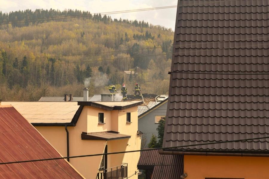 Białka. Pożar poddasza
