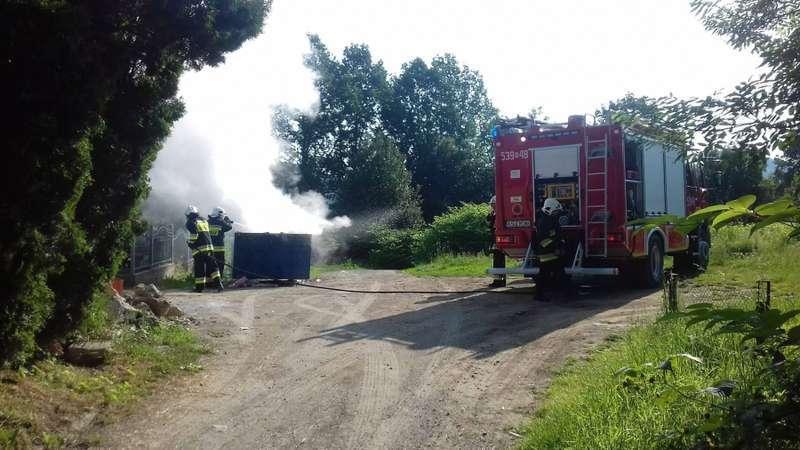 Pożar na cmentarzu, akcja OSP